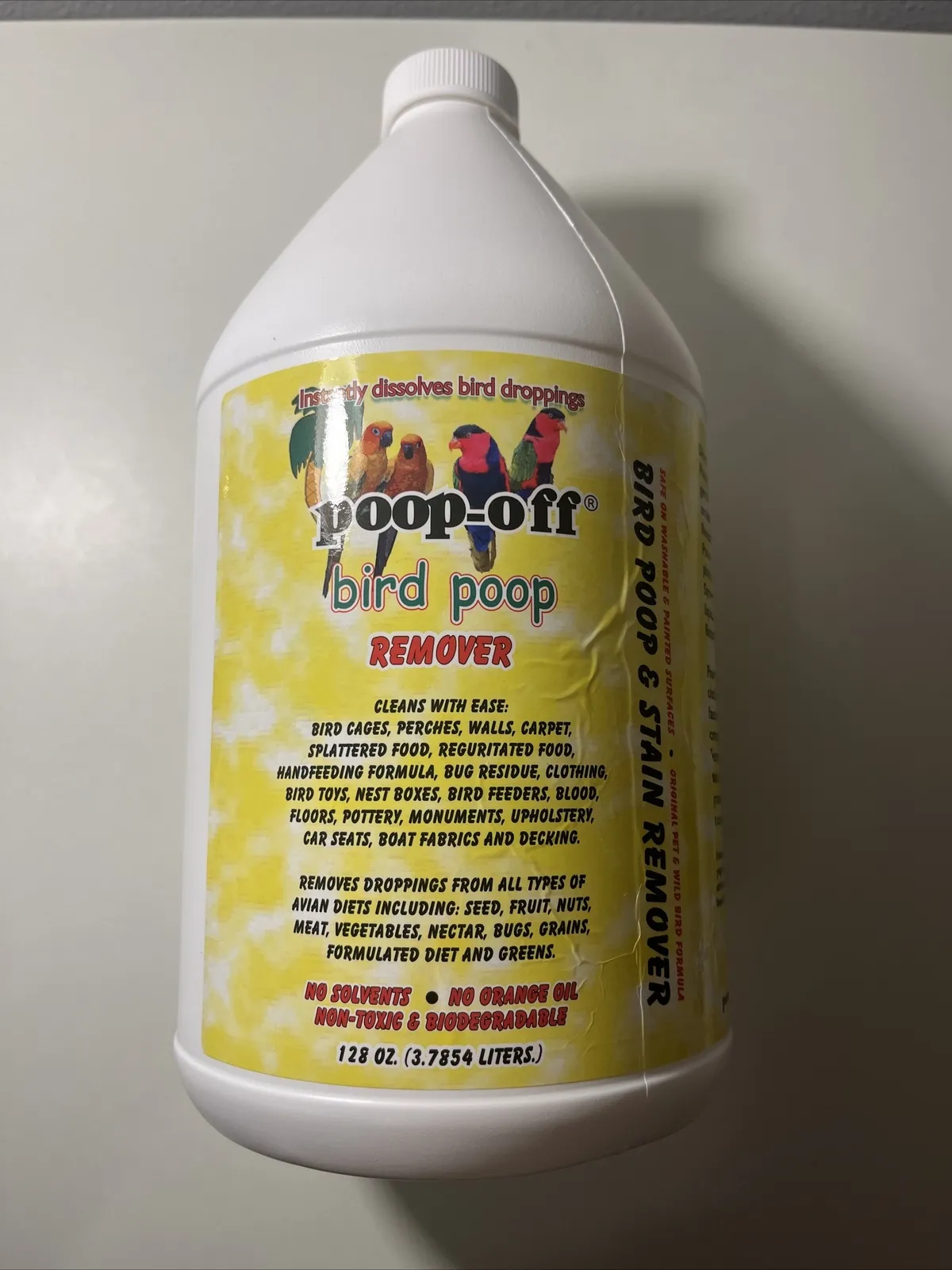 Poop-Off Bird Cleaner (Gallon) – Safe, Effective Bird Cage Cleaner